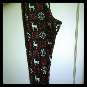 Pair of M winter Christmas themed leggings